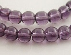 steklene perle 4 mm, vijola, 1 niz - 32 cm