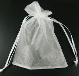 organza vrečke 13x18 cm, bele, 1 kos