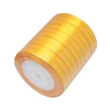 satenast trak zlato rumen, širina: 6 mm, dolžina: 22 m