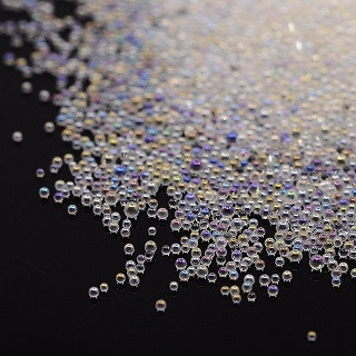 steklene perle - mikro 0.6 ~ 0.8 mm, crystal AB, 5 g