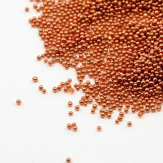 steklene perle - mikro 0.5 ~ 0.8 mm, oranžno-rjave, 5 g
