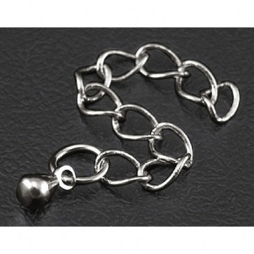 zaključek za ogrlico 40~58x3 mm, platinaste b., brez niklja, 1 kos