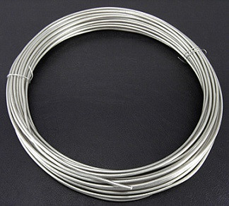 alu barvna žica za oblikovanje, 2 mm, srebrne b., dolžina: 10 m