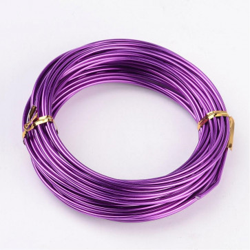 alu žica za oblikovanje, 2 mm, vijola, dolžina: 10 m
