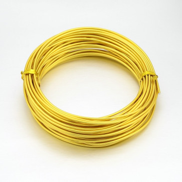 alu barvna žica za oblikovanje, 2 mm, zlato-rumena, dolžina: 10 m
