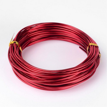 aluminijasta žica za oblikovanje, 1,5 mm, rdeča, dolžina: 10 m