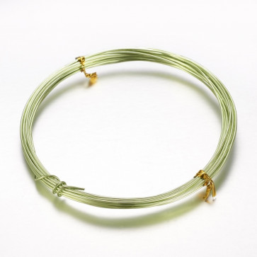 aluminijasta žica za oblikovanje, 2 mm, sv.zelena, dolžina: 10m