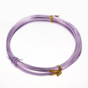 alu barvna žica za oblikovanje, 2 mm, Lilac, dolžina: 10 m