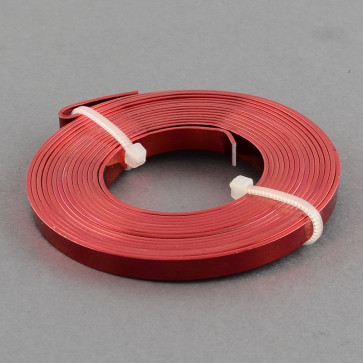 alu barvna žica za oblikovanje - ploščata, širina: 5 mm, debelina: 1 mm, rdeča, 2 m