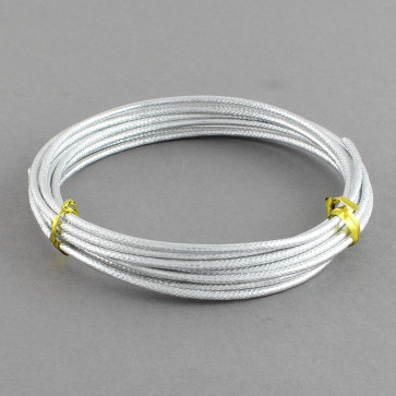 alu barvna žica za oblikovanje, 2 mm, srebrna - z vzorcem, dolžina: 5 m