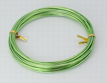 aluminijasta žica za oblikovanje, 1,5 mm, sv.zelena, dolžina: 10