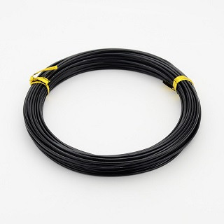 aluminijasta žica za oblikovanje, 1,5 mm, črna, dolžina: 10 m