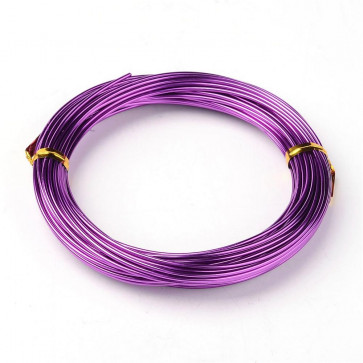 aluminijasta žica za oblikovanje, 1,5 mm, vijola, dolžina: 10 m