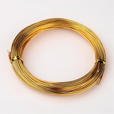 aluminijasta žica za oblikovanje, 1,5 mm, zlato-rumena, dolžina: