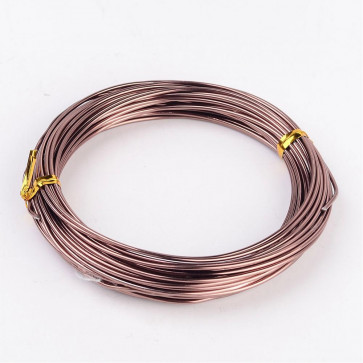 aluminijasta žica za oblikovanje, 1,5 mm, rjava, dolžina: 10 m