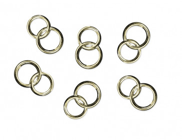 akrilni dekorativni poročni prstani, 15 mm, zlate barve, 1 kos