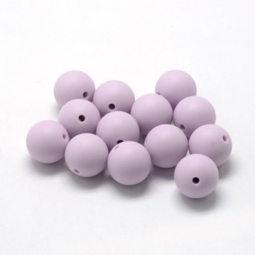 silikonske perle, 14~15 mm, "Lilac" b., velikost luknje: 2 mm, 1 kos