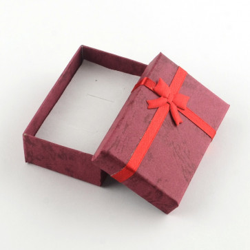 škatla za nakit 80x50x25 mm, rdeče barve, 1 kos