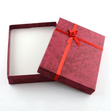škatla za nakit 160x120x30 mm, rdeče barve, 1 kos
