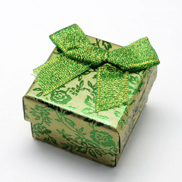 škatla za prstan 43x43x32 cm, zelene barve, 1 kos