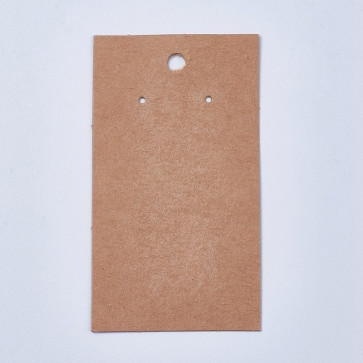 kartonček za uhane 9x5 cm, naravne rjave barve, 1 kos