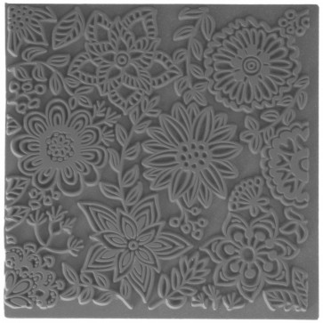 CERNIT teksturna plošča 9 x 9 cm, Blossoms, 1 kos