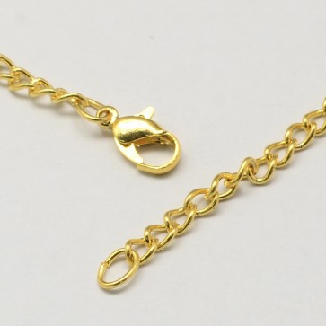 kovinska osnova za ogrlico 80 cm, zlate barve, 1 kos
