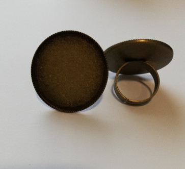 nastavek za prstan 30 mm, antik, 1 kos