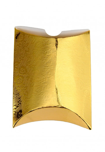darilna škatla 12x7 cm, zlata - svetlikajoča, 1 kos
