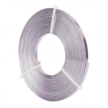 Aluminijasta barvna žica za oblikovanje - ploščata, širina: 5 mm, debelina: 1 mm, lila b., 10 m