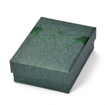 darilna embalaža - škatla za nakit 9x7cm, zelena, 1 kos
