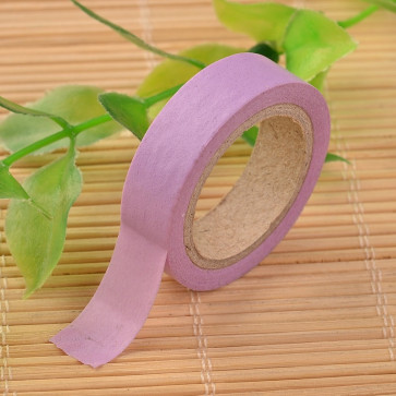 Washi tape - dekorativni lepilni trak - svetlo vijoličen, širina: 10 mm, dolžina: 5 m, 1 kos