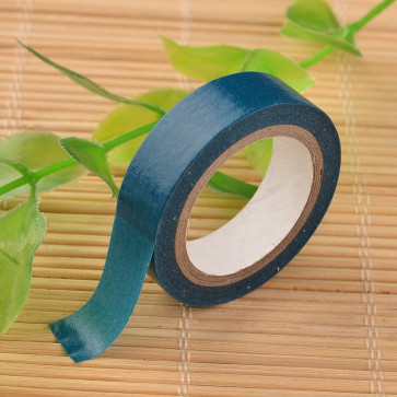 Washi tape - dekorativni lepilni trak - temno moder, širina: 10 mm, dolžina: 5 m, 1 kos