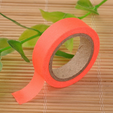 Washi tape - dekorativni lepilni trak - oranžen, širina: 10 mm, dolžina: 5 m, 1 kos
