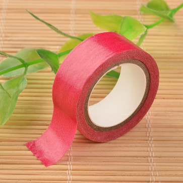 Washi tape - dekorativni lepilni trak - rdeč, širina: 15 mm, dolžina: 5 m, 1 kos
