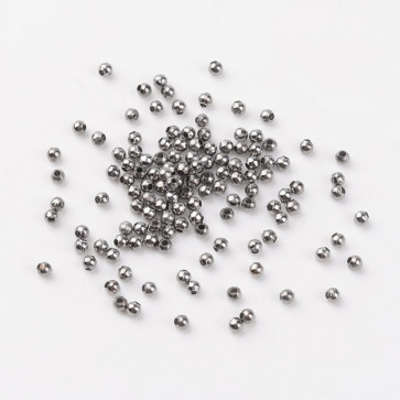 kovinske perle 2 mm, gunmetal, 100 kos
