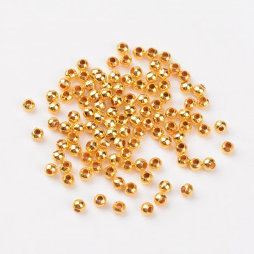 kovinske perle 3 mm, zlate, 100 kos
