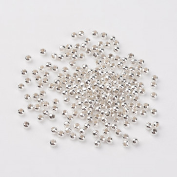 kovinske perle 3 mm, srebrne, 100 kos
