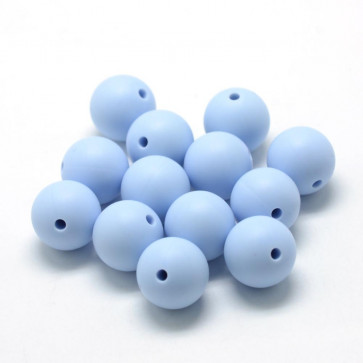 silikonske perle, 12 mm, "LightSteelBlue" b., velikost luknje: 2 mm, 1 kos