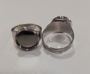 osnova za prstan za kapljico 12 mm, b. platine, 1 kos