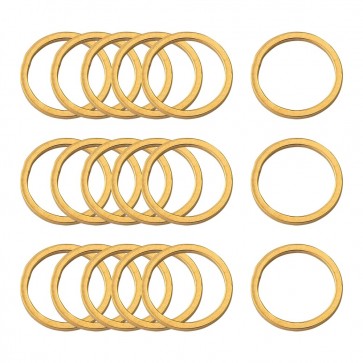 dodatek za nakit, nerjaveče jeklo, oblika krog, 12x0.8 mm, zlate barve, 1 kos