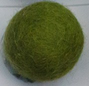 filc kroglice 1 cm, temno olivno zelene, 1 kos
