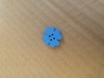 gumbi leseni - roža 20x20 mm, modri, 1 kos