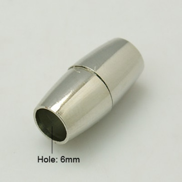 zaključni element na magnet 16x9 mm, platinaste b., 1 kos
