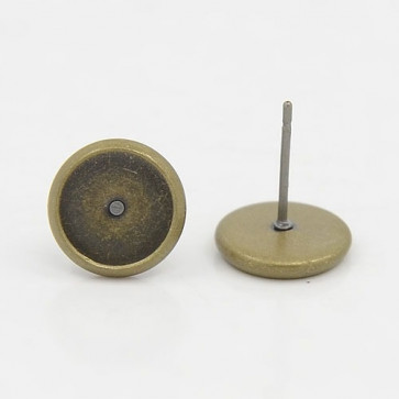 osnova za uhane 10x0,5 mm, antik, brez niklja, velikost kapljice: 8 mm, 1 kos