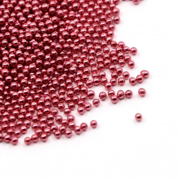  steklene perle - mikro 1 ~ 1.5 mm, cerise, brez luknje, 20 g