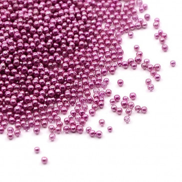 steklene perle - mikro 1 ~ 1.5 mm, hot pink, brez luknje, 20 g