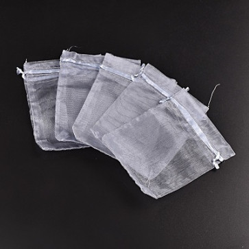organza vrečke 8x10 cm, sive, 1 kos