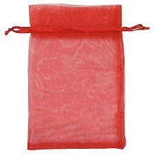 organza vrečke 13x17 cm, sv. rdeče, 1 kos
