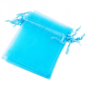 organza vrečke 12x10 cm, deep Sky Blue, 1 kos